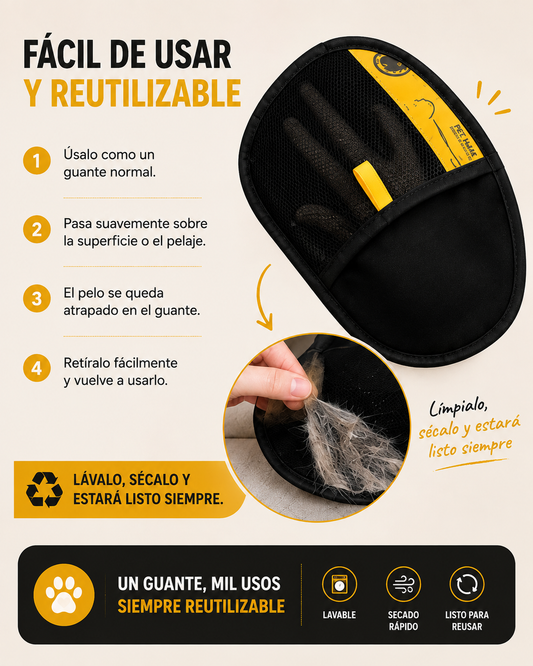 Beneficios del guante quitapelusa: antes y después en sofá