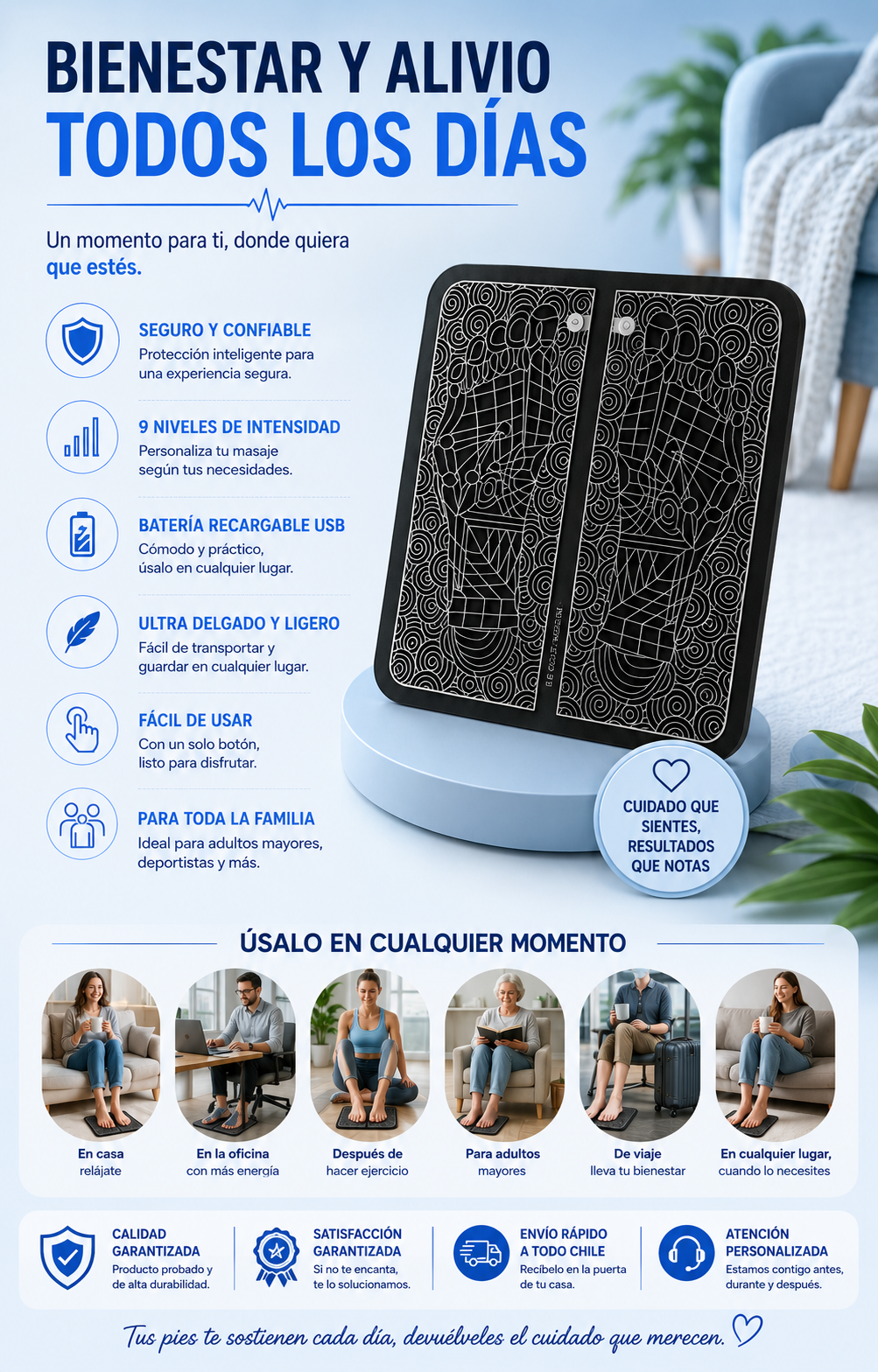 Masajeador de Pies Eléctrico EMS | Alivio y Relajación Muscular