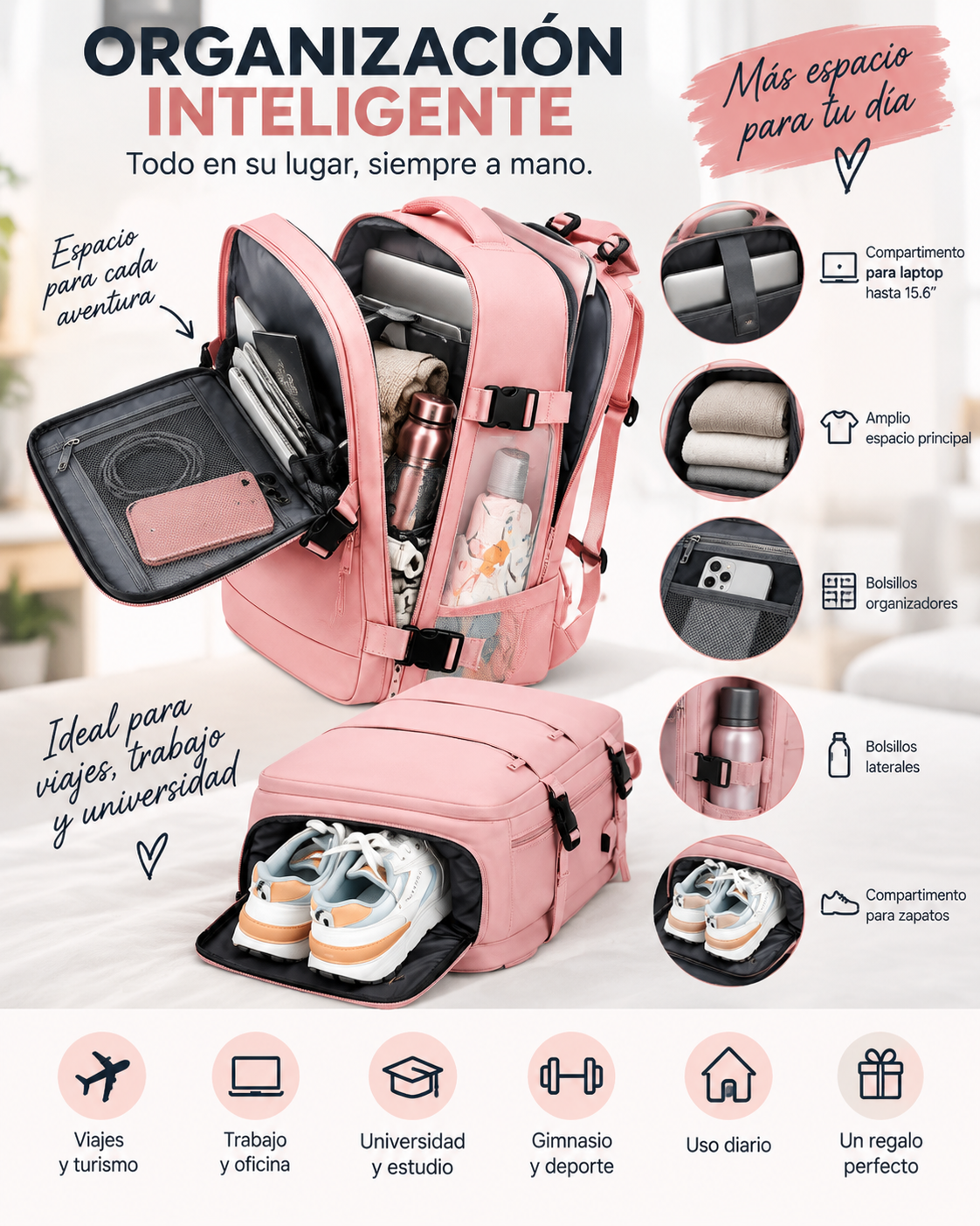Mochila impermeable - diseño para viaje