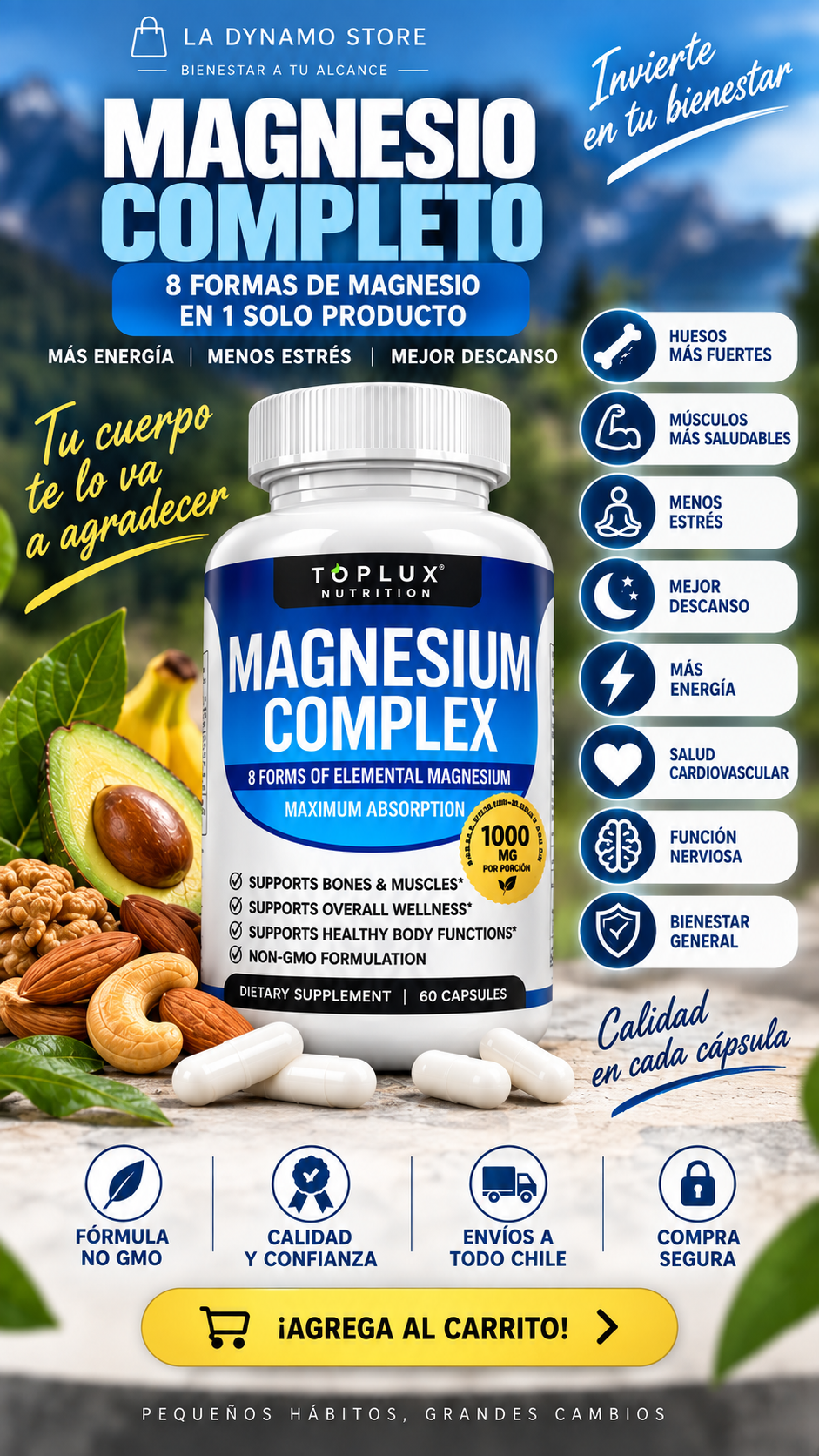 Magnesio Complex 8 Elementos 1000 mg