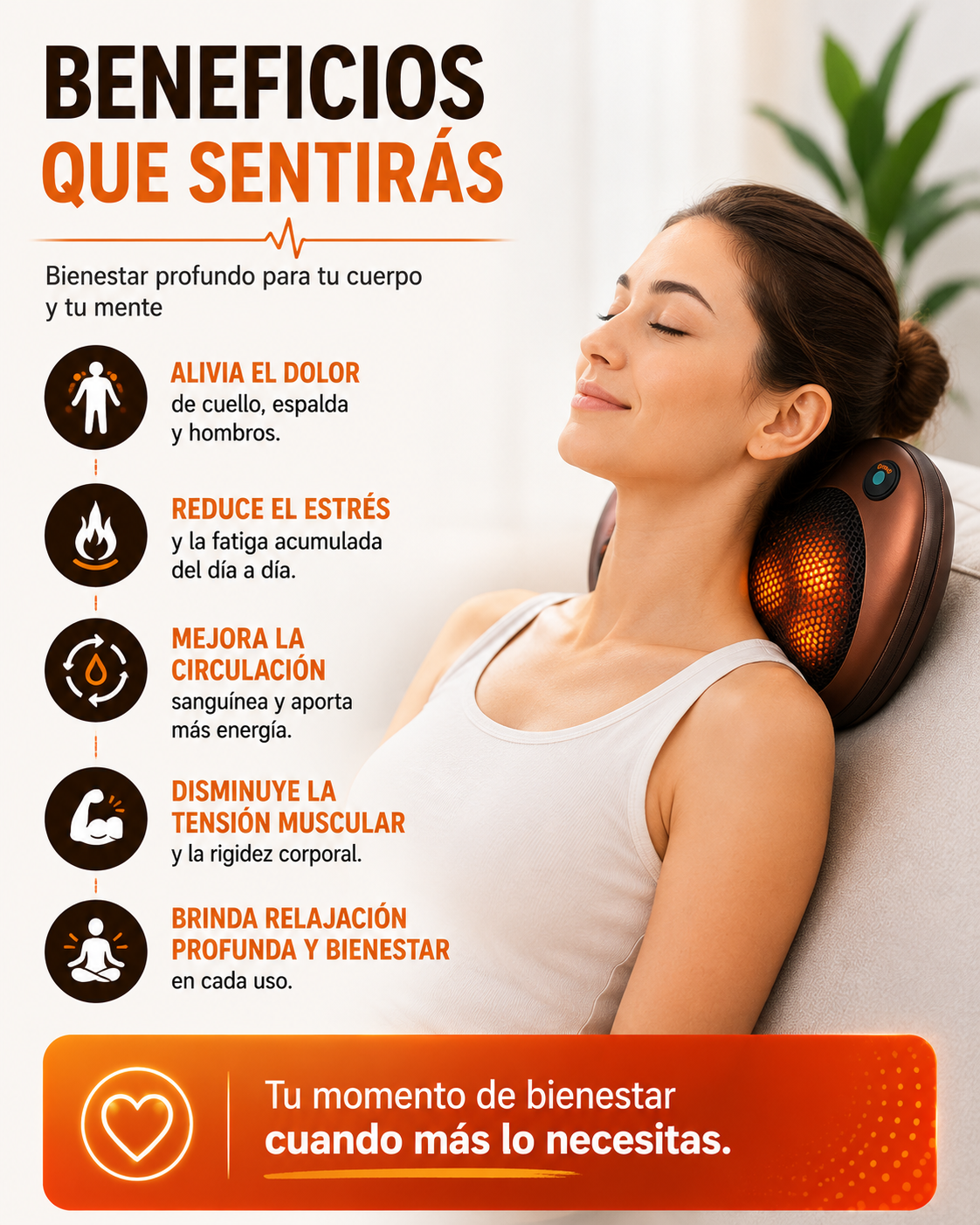 Masajeador Almohada De Doble Helice
