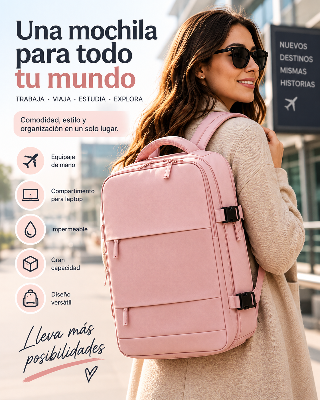 Mochila impermeable - dimensiones y capacidad