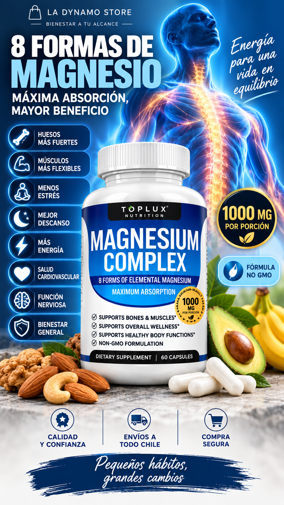 Magnesio Complex 8 Elementos 1000 mg