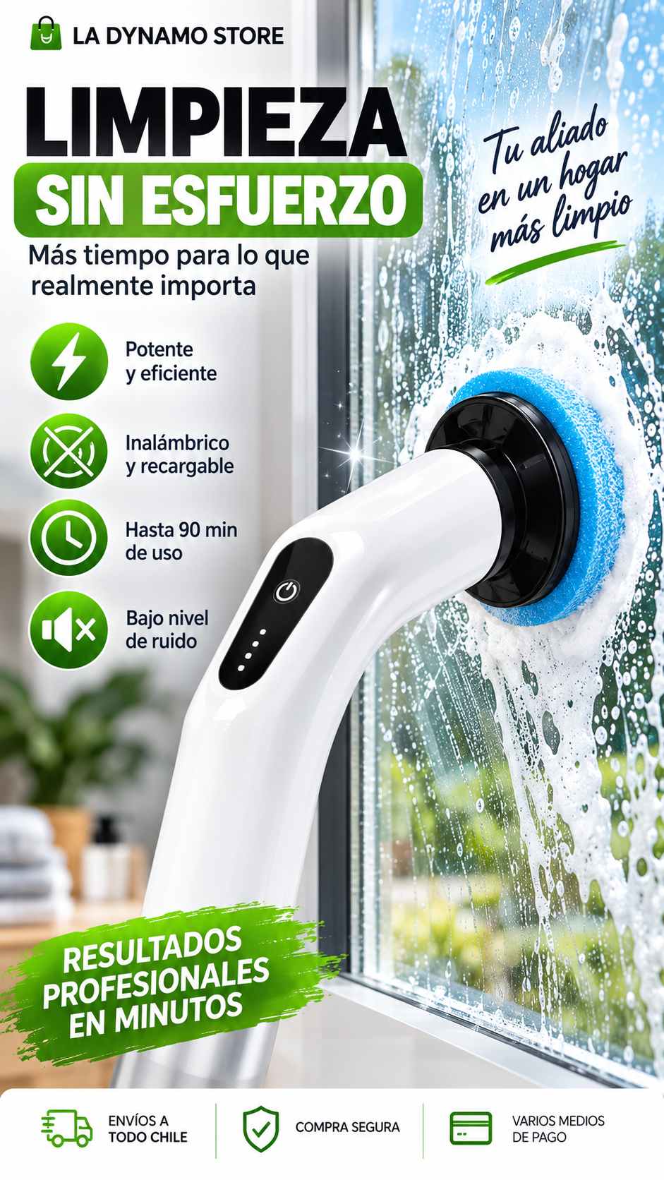 Cepillo Eléctrico Recargable Multiusos para Limpieza