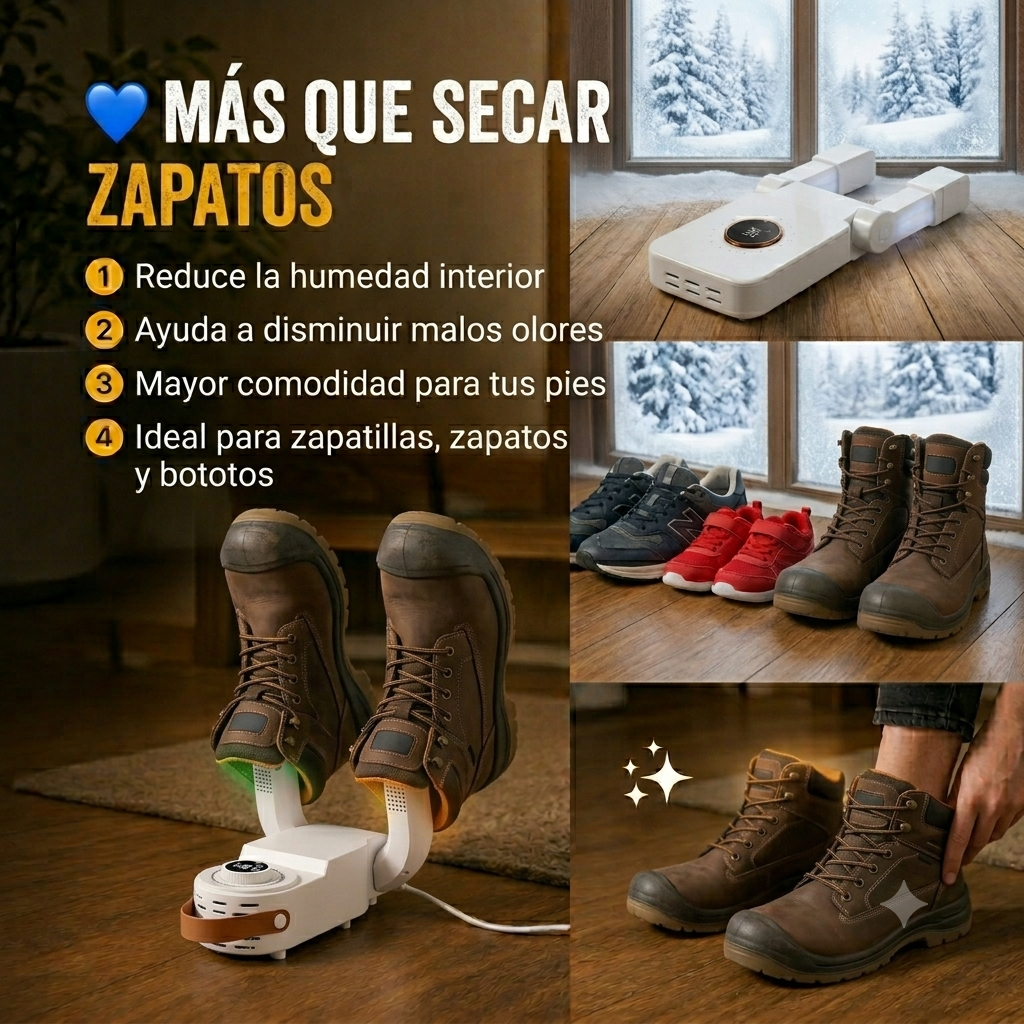 Secador Inteligente de Zapatos con Luz UV